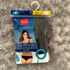 Hanes Ultimate Breathable Comfort Hipsters 5 Pairs M/6 NWT